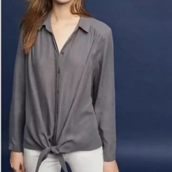 Maeve grey tencel top - Picture 1 of 8